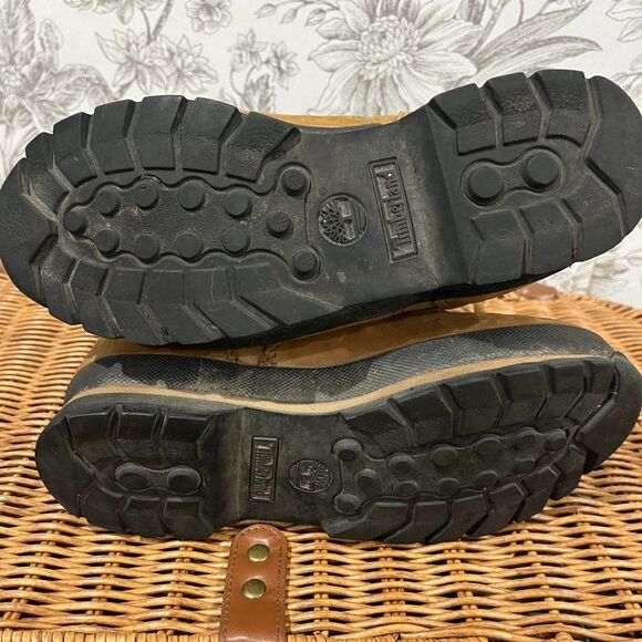 Vintage Timberland Womens 7  Euro Hiker Brown 90s Suede Leather Mid Hiking Boots - Picture 11 of 14